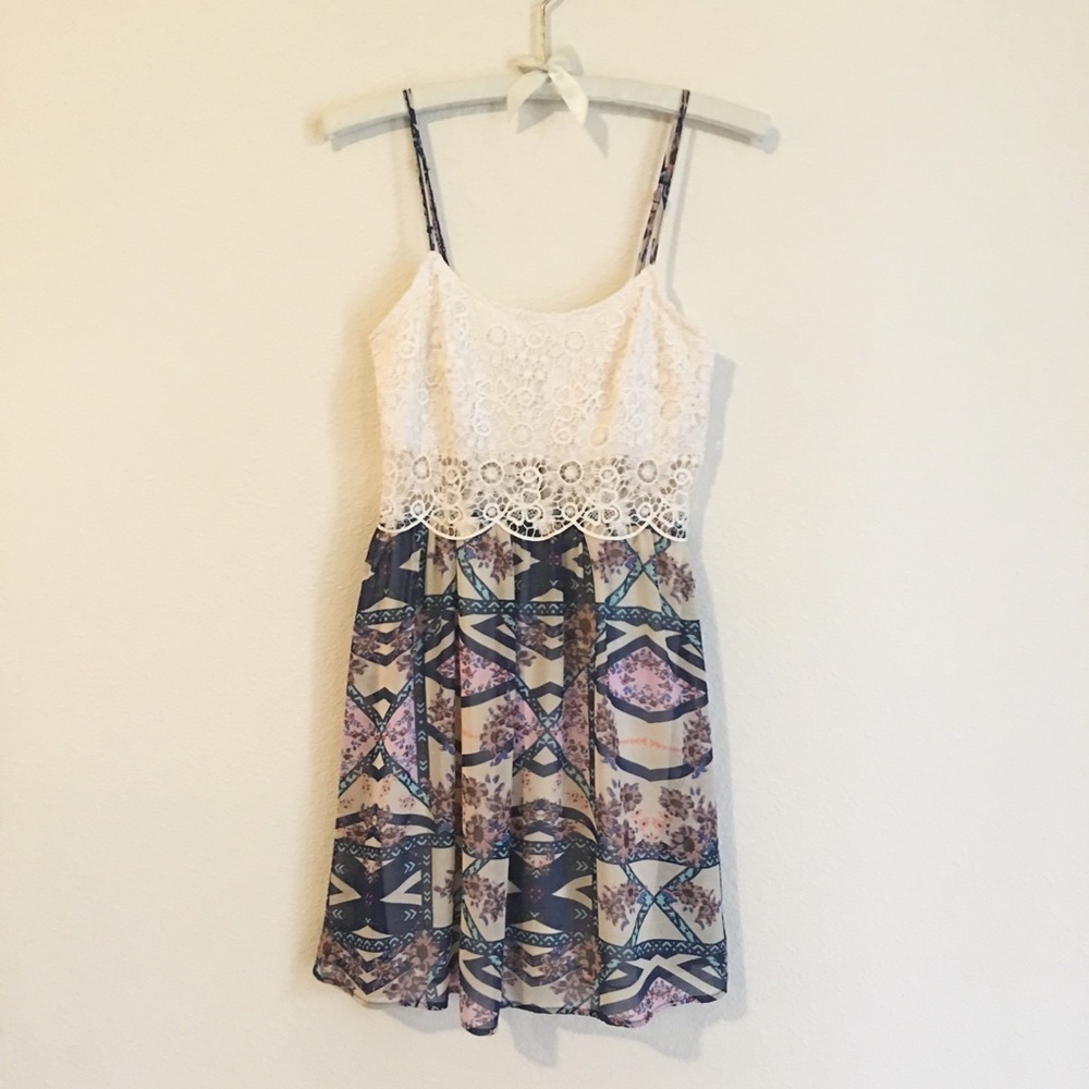 Knit and satin mini dress | love, Fire (size XS)
